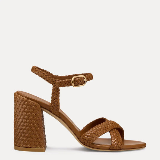 Alyssa Woven Block-Heel Sandal 85 - Boho Tan Brown Woven