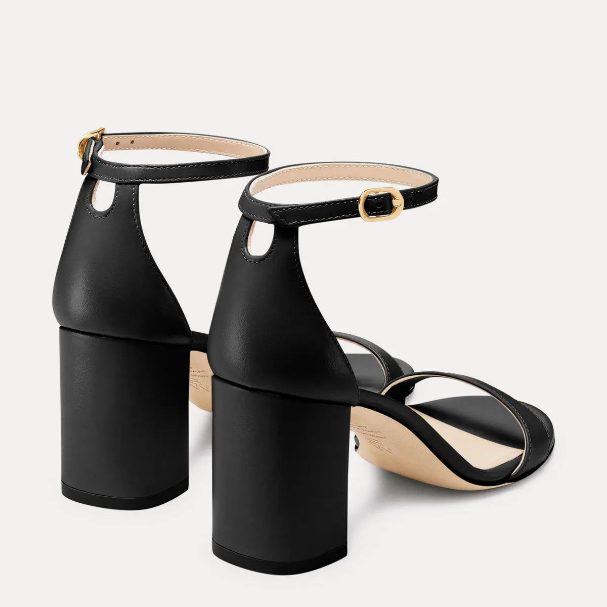 Nudist Block-Heel Sandal 75 - Black Leather