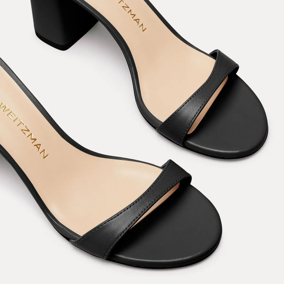 Nudist Block-Heel Sandal 75 - Black Leather