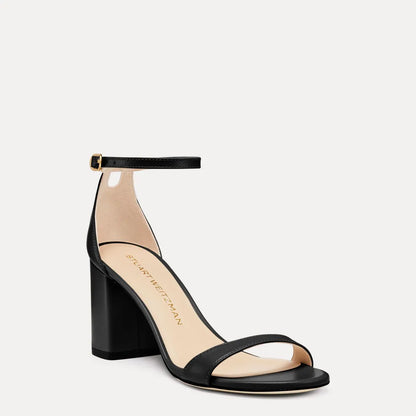 Nudist Block-Heel Sandal 75 - Black Leather