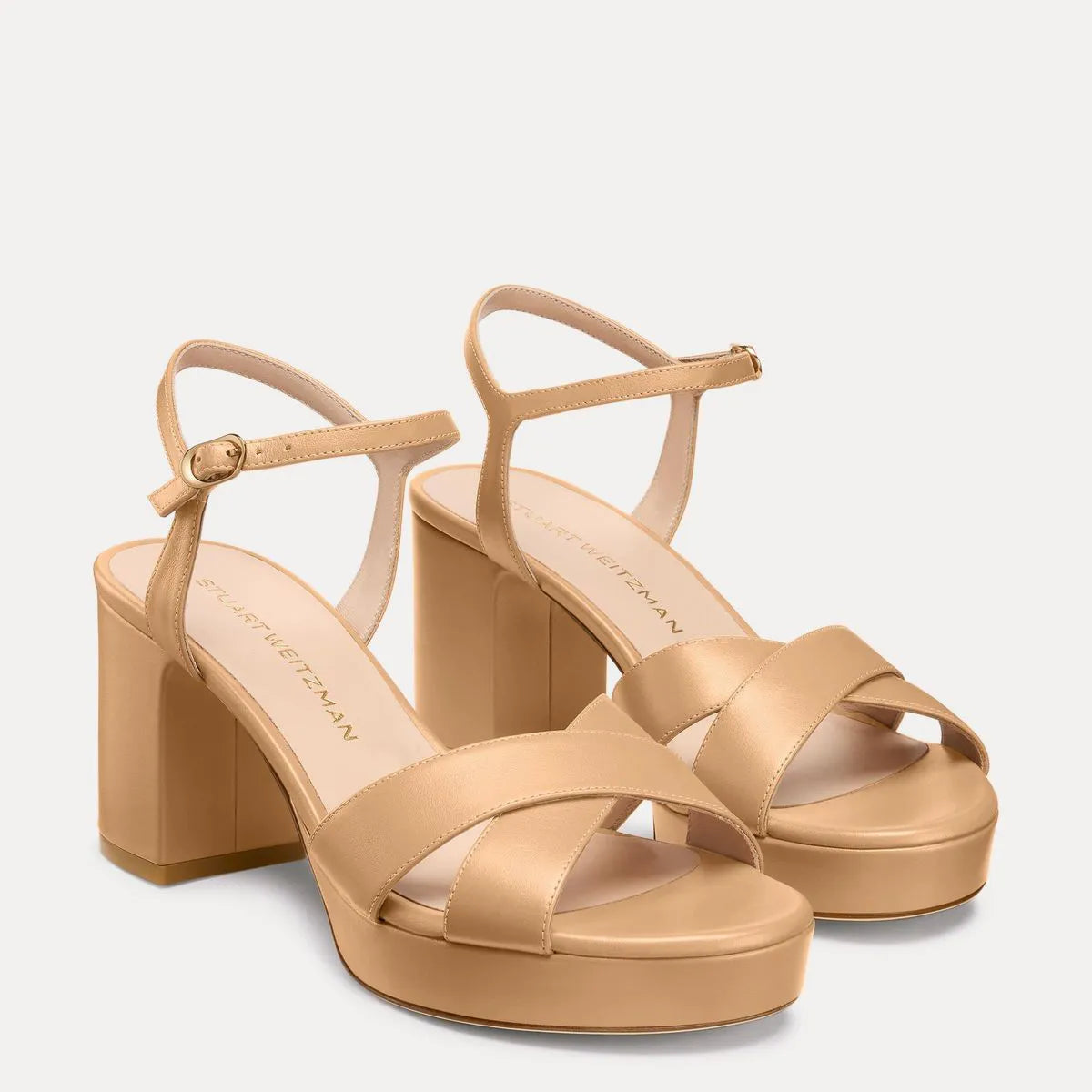 Dayna Platform Sandal 80 - Adobe Beige Leather