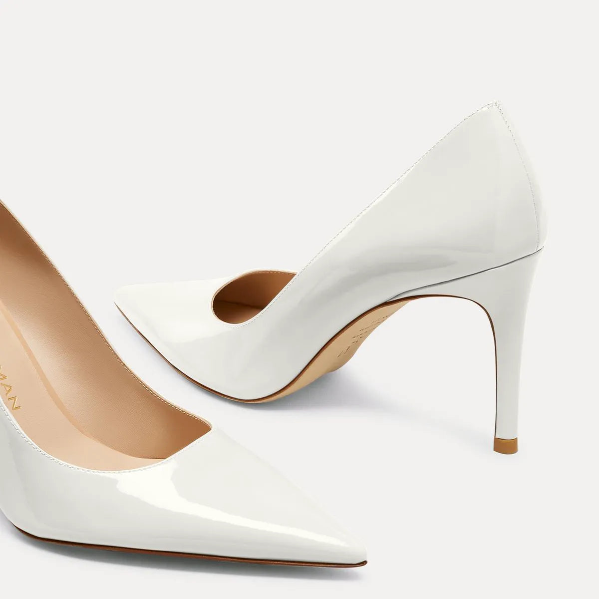 Stuart Power Pump 85 - Cream Beige Patent Leather