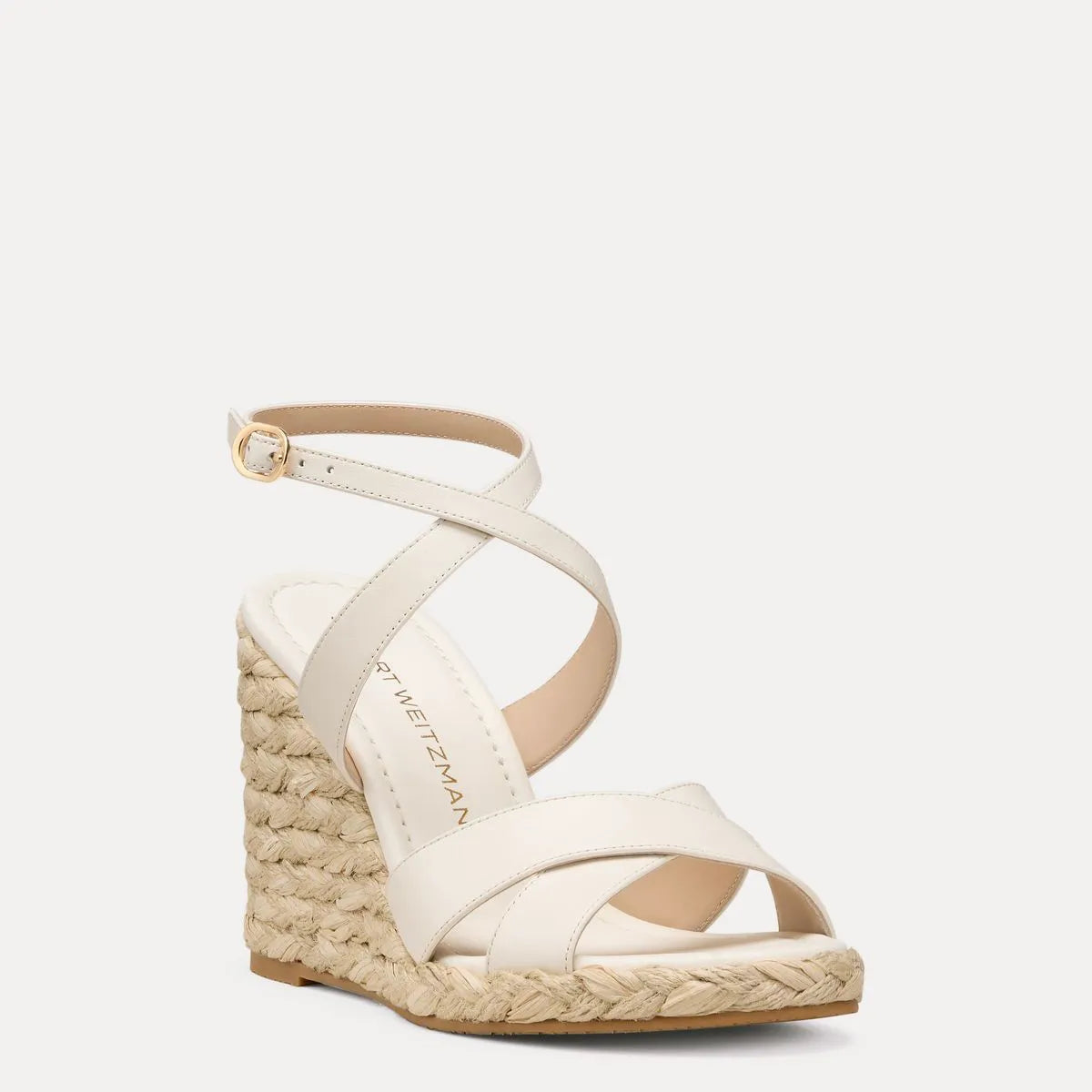 Alyssa Wedge Sandal - Cream Beige Leather