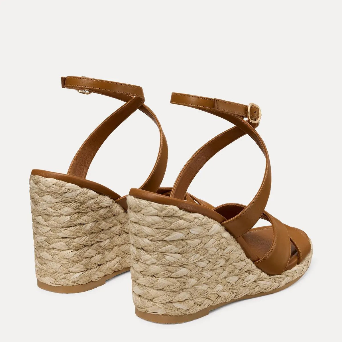 Alyssa Wedge Sandal - Boho Tan Brown Leather