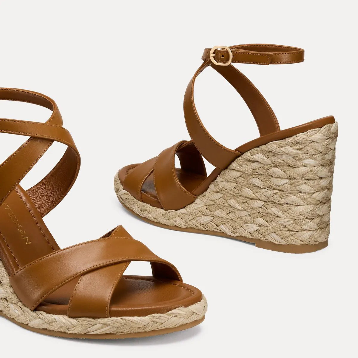 Alyssa Wedge Sandal - Boho Tan Brown Leather
