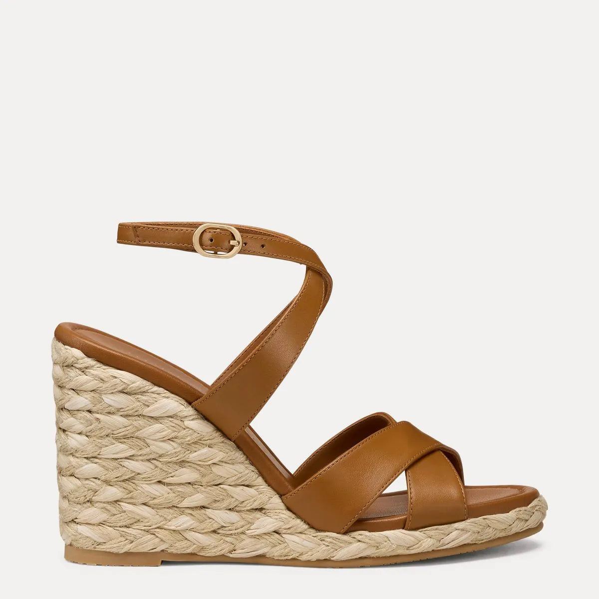 Alyssa Wedge Sandal - Boho Tan Brown Leather