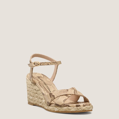 Dayna Espadrille Wedge Sandal - Adobe Beige Leather