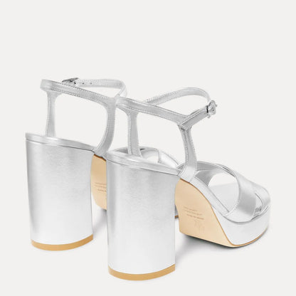 Dayna Platform Sandal 110 - Silver Leather