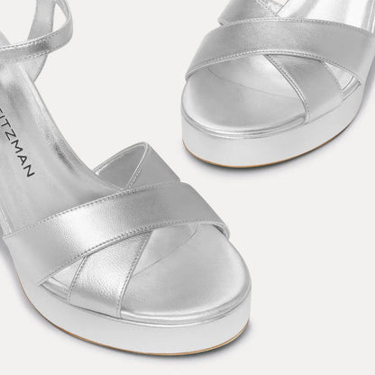 Dayna Platform Sandal 110 - Silver Leather