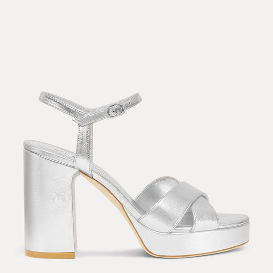Dayna Platform Sandal 110 - Silver Leather