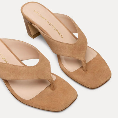 Stassi Thong Sandal 50 - New Camel Beige Suede