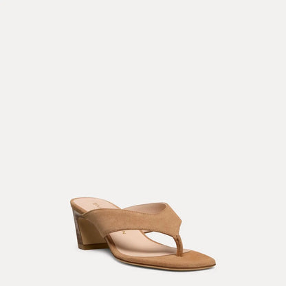 Stassi Thong Sandal 50 - New Camel Beige Suede