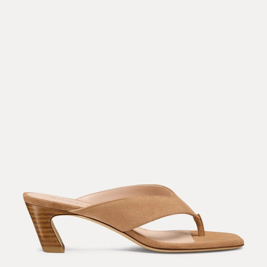 Stassi Thong Sandal 50 - New Camel Beige Suede