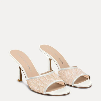 Bareitall Slide Sandal 85 - Blanco/Beige Leather
