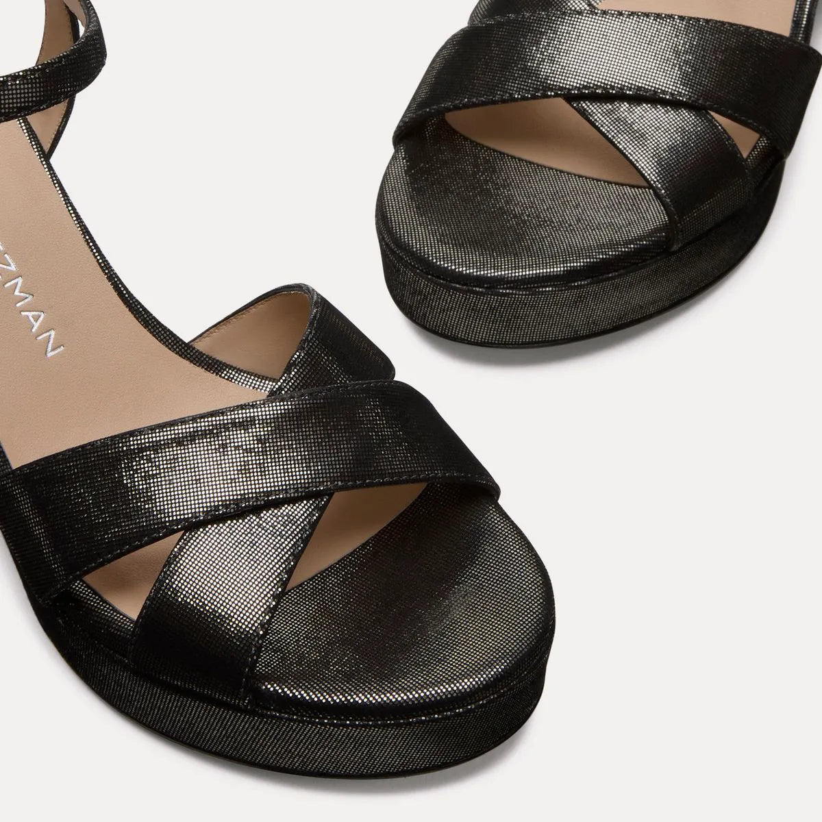 Dayna Platform Sandal 80 - Gunmetal Grey Leather
