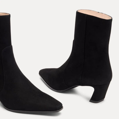 Stassi Zip Bootie 50 - Black Suede