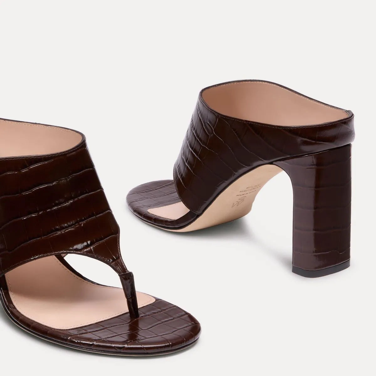 Babette Thong Sandal 85 - Walnut Brown Leather