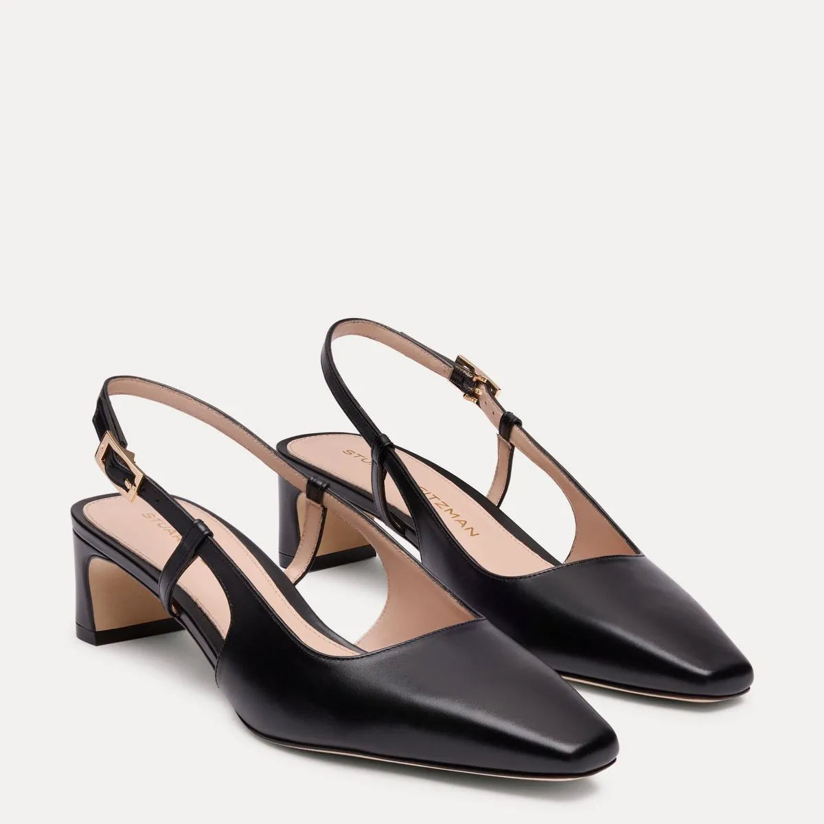 Baby Babette Slingback Pump - Black Leather