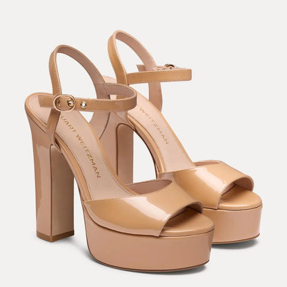Reade Platform Sandal - Adobe Pearlized Patent