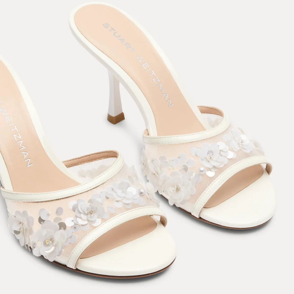 Montrose Slide Sandal 85 - White Mesh & Patent Leather