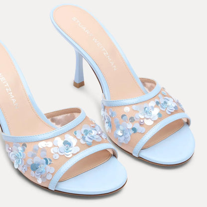 Montrose Slide Sandal 85 - Beige & Breezy Blue Mesh