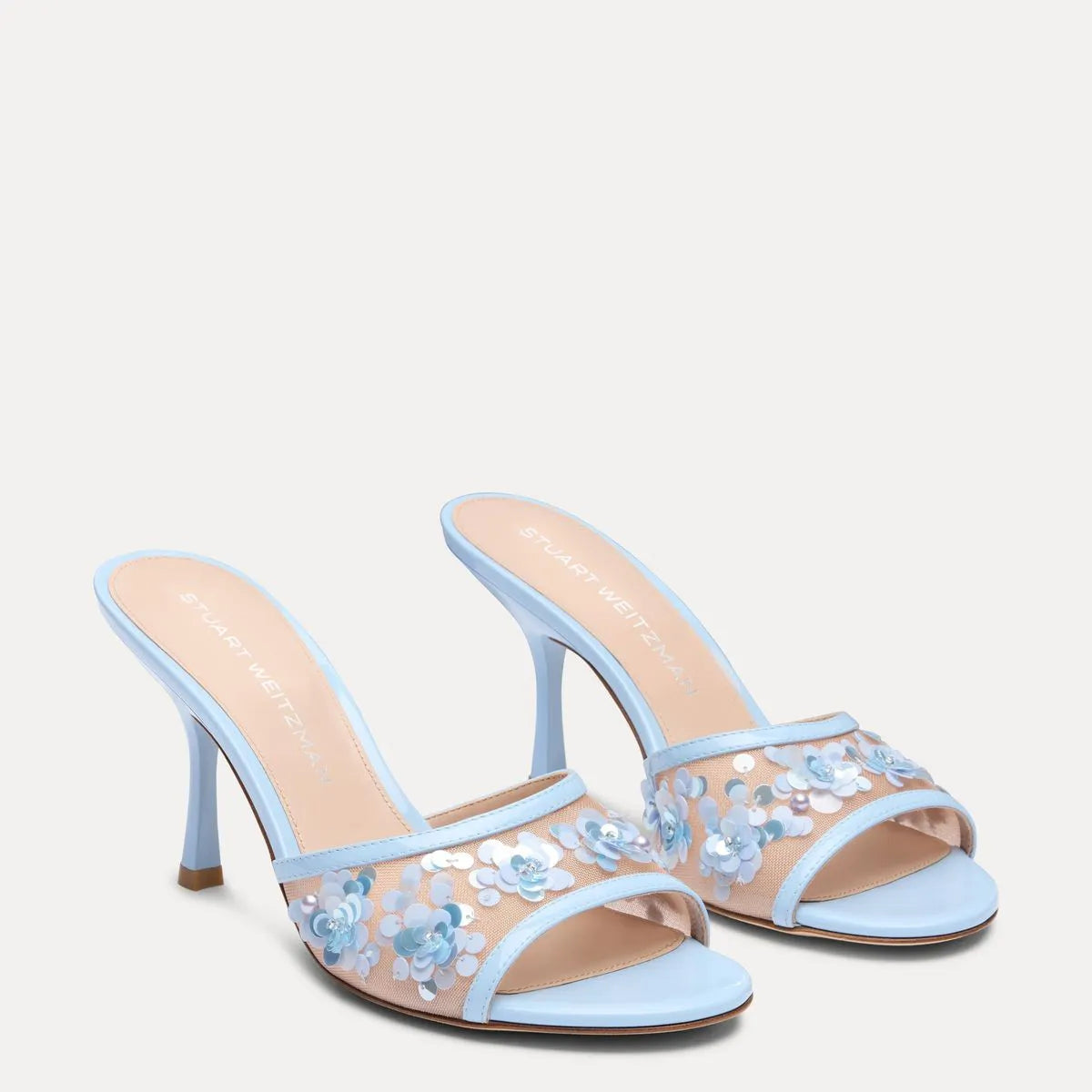 Montrose Slide Sandal 85 - Beige & Breezy Blue Mesh