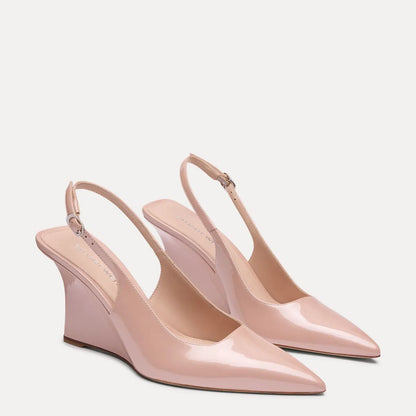 Vinnie Sling Wedge 85 - Blushful Pearlized Patent