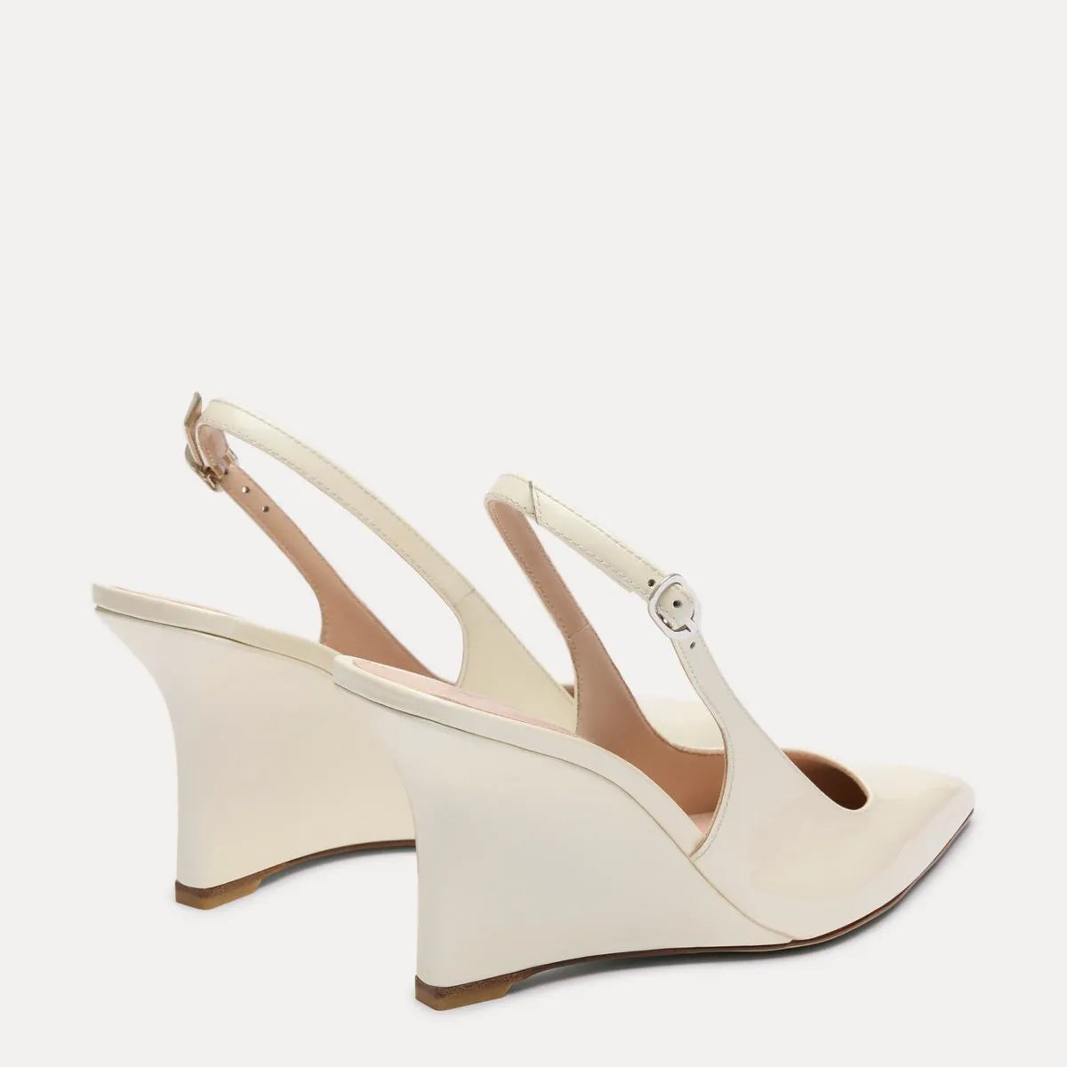 Vinnie Sling Wedge 85 - Linen Pearlized Patent