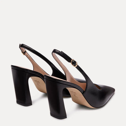 Stassi Slingback Pump 85 - Black Leather