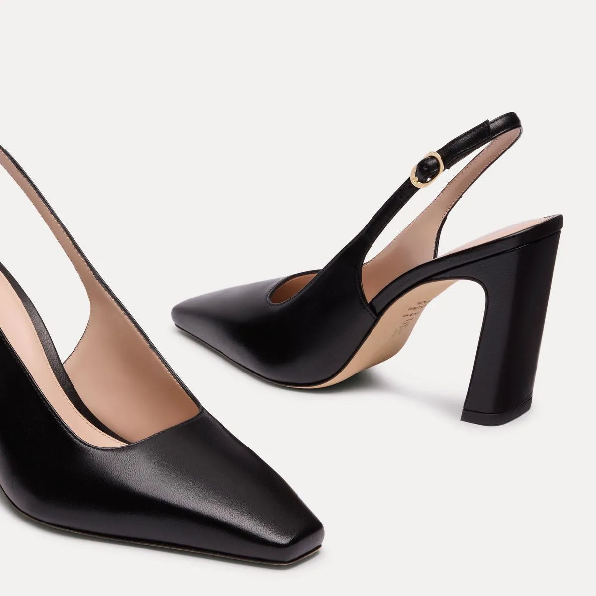 Stassi Slingback Pump 85 - Black Leather