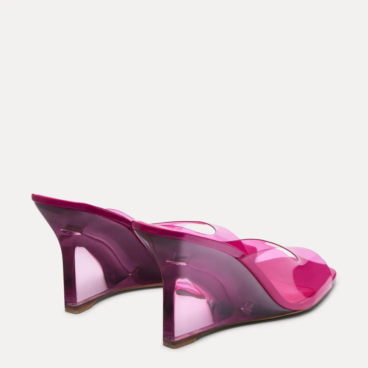 Vinnie Lucite Mule 85 - Peonia Pink Patent Leather