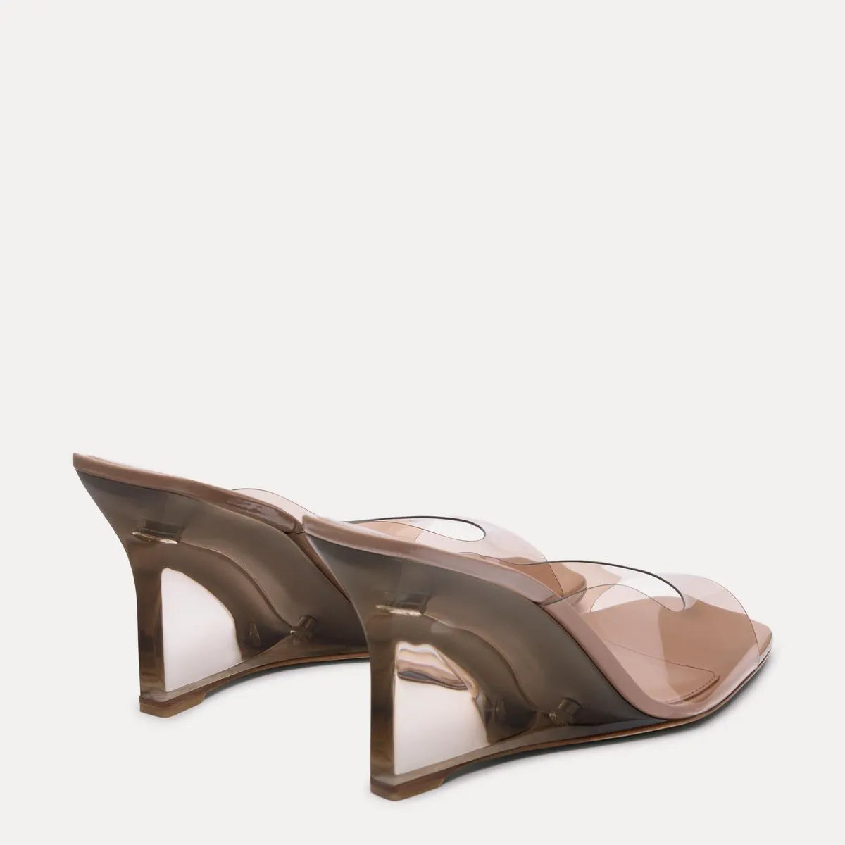 Vinnie Lucite Mule 85 - Blushful Beige Patent Leather