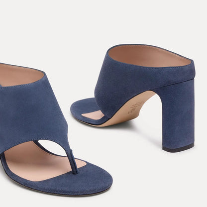 Babette Thong Sandal 85 - Stormy Blue Suede
