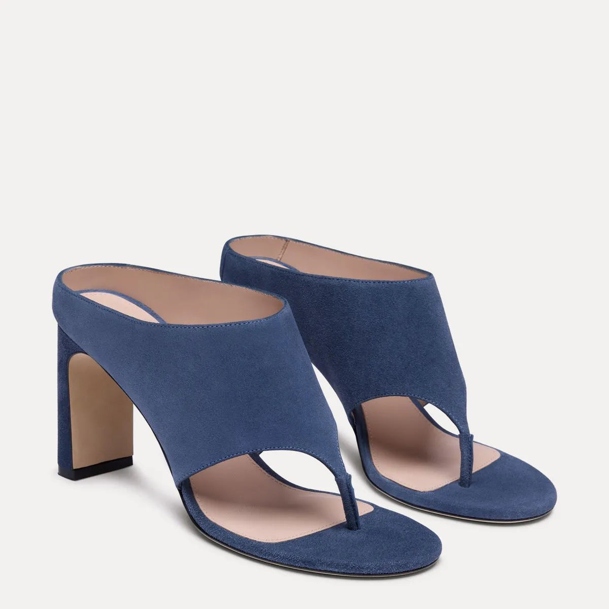 Babette Thong Sandal 85 - Stormy Blue Suede