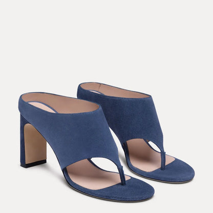Babette Thong Sandal 85 - Stormy Blue Suede