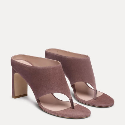 Babette Thong Sandal 85 - Mauve Suede