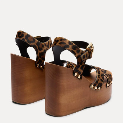 Kate Clog Sandal - Leopard-Print Calf Hair