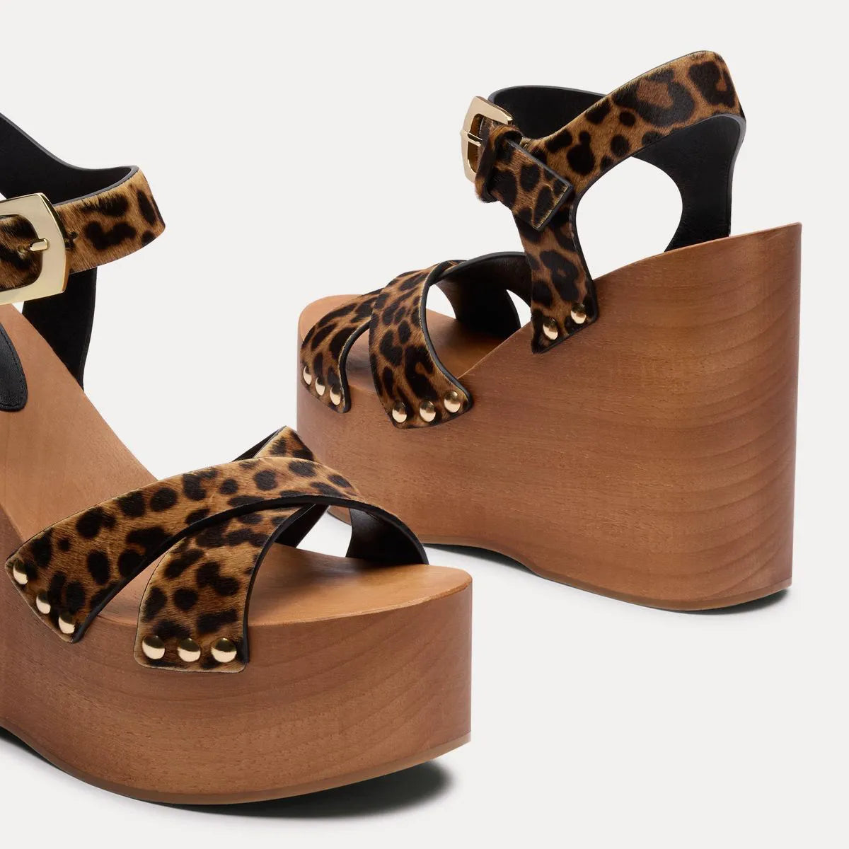 Kate Clog Sandal - Leopard-Print Calf Hair