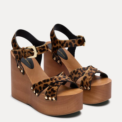 Kate Clog Sandal - Leopard-Print Calf Hair