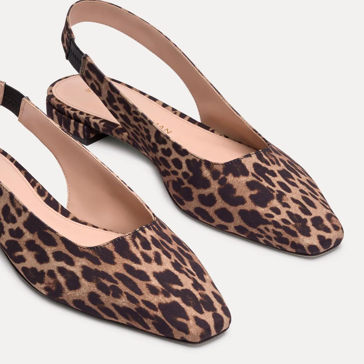 Stassi Slingback Flat - Leopard-Print Fabric