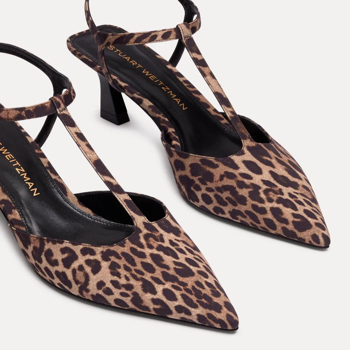 Vinnie T-Strap Pump - Leopard-Print Fabric