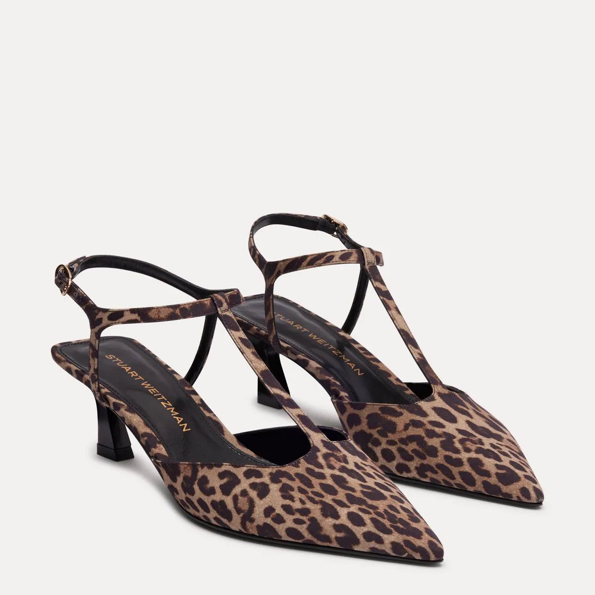 Vinnie T-Strap Pump - Leopard-Print Fabric