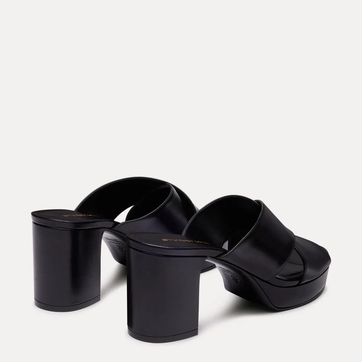 Dayna Platform Slide Sandal - Black Leather