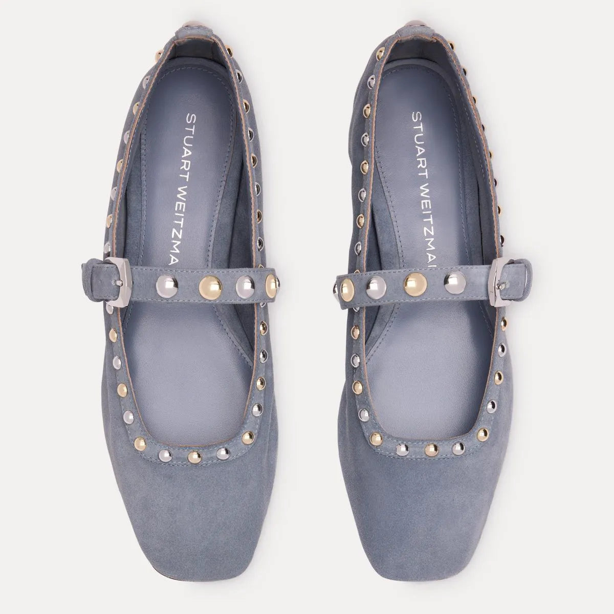 Perry Mary Jane Flat - Breezy Blue Suede