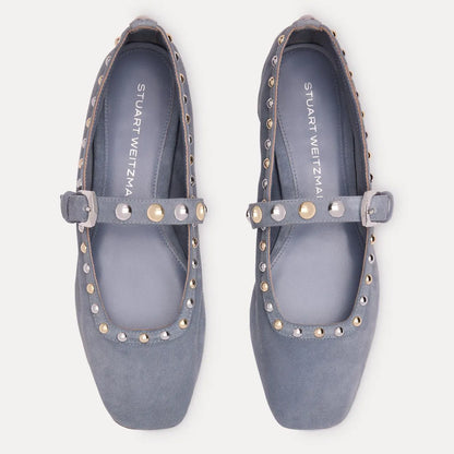 Perry Mary Jane Flat - Breezy Blue Suede