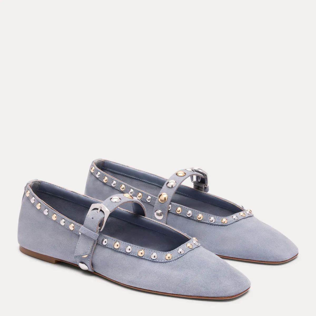Perry Mary Jane Flat - Breezy Blue Suede