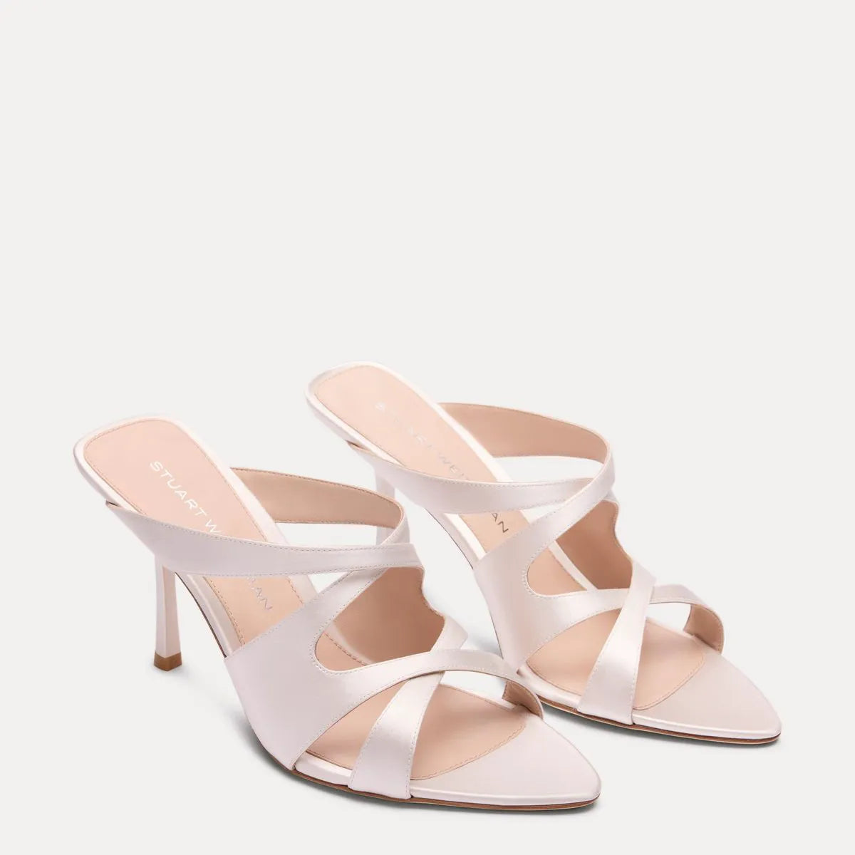 Rubie Slide Sandal 85 - Cream Satin