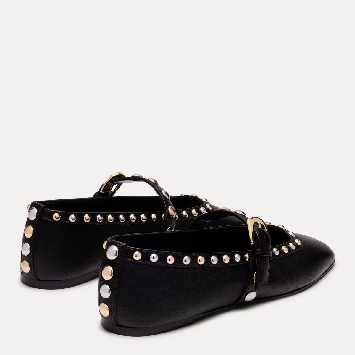 Perry Mary Jane Flat - Black Leather