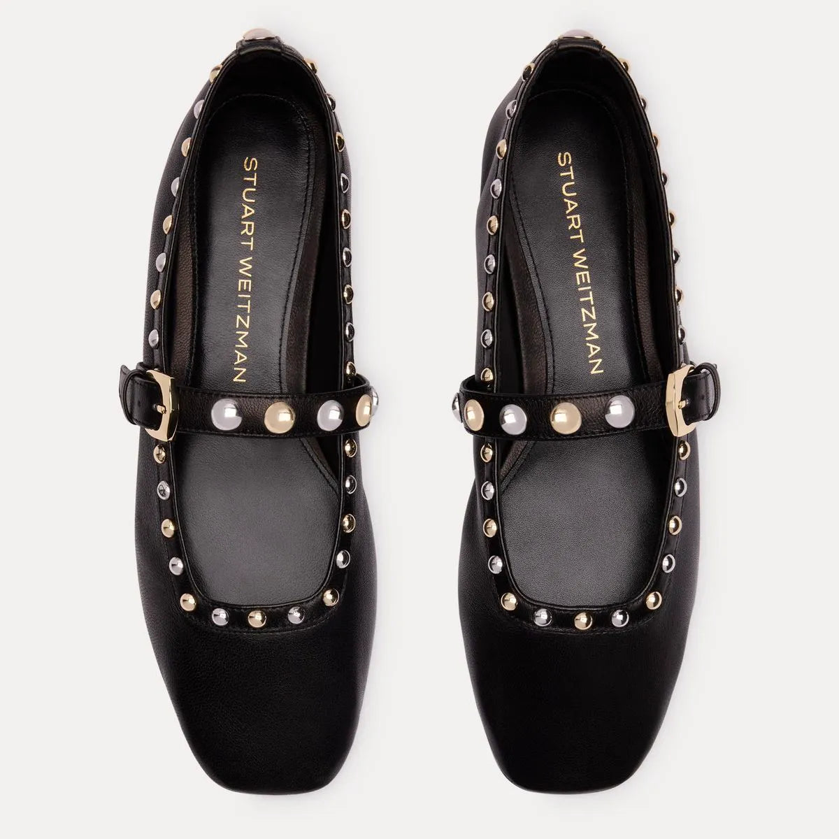 Perry Mary Jane Flat - Black Leather