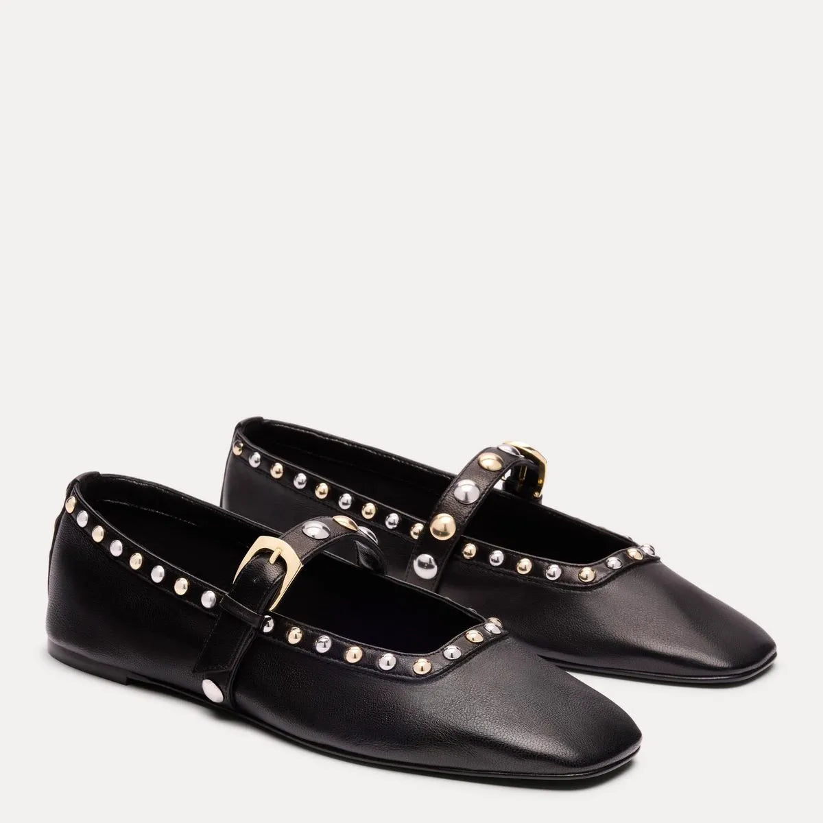 Perry Mary Jane Flat - Black Leather